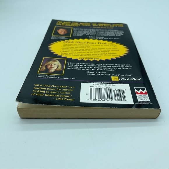 Rich Dad Poor Dad by Robert T. Kiyosaki Book Paperback Flawed - Picture 5 of 10